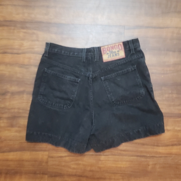 Vintage Bongo Black Denim Mom Shorts Size 11 - Picture 2 of 8